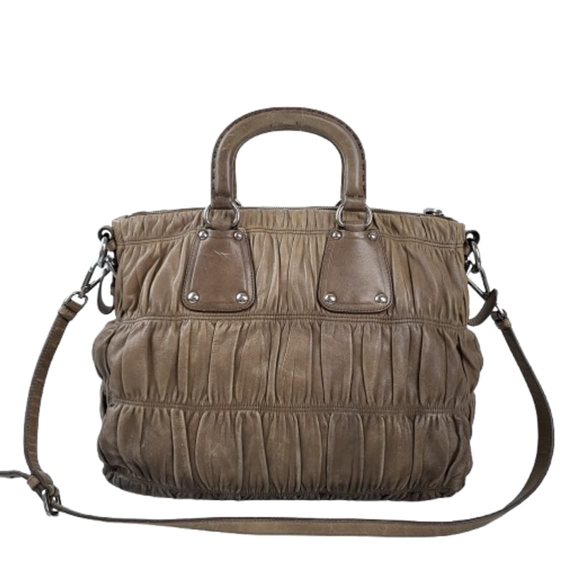 정품 프라다 고프레 나파가죽 옴브레 사첼백 상품이미지7