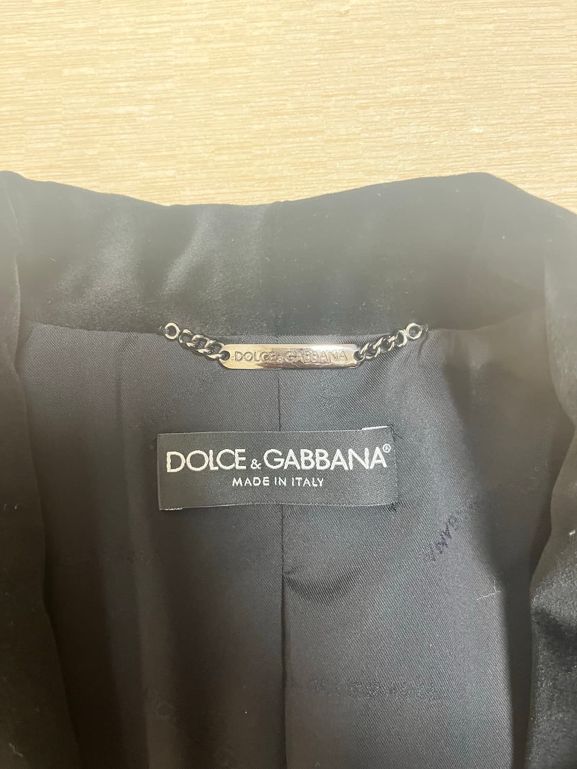 돌체앤가바나 블랙 사틴 벨벳 블레이저 상품이미지4