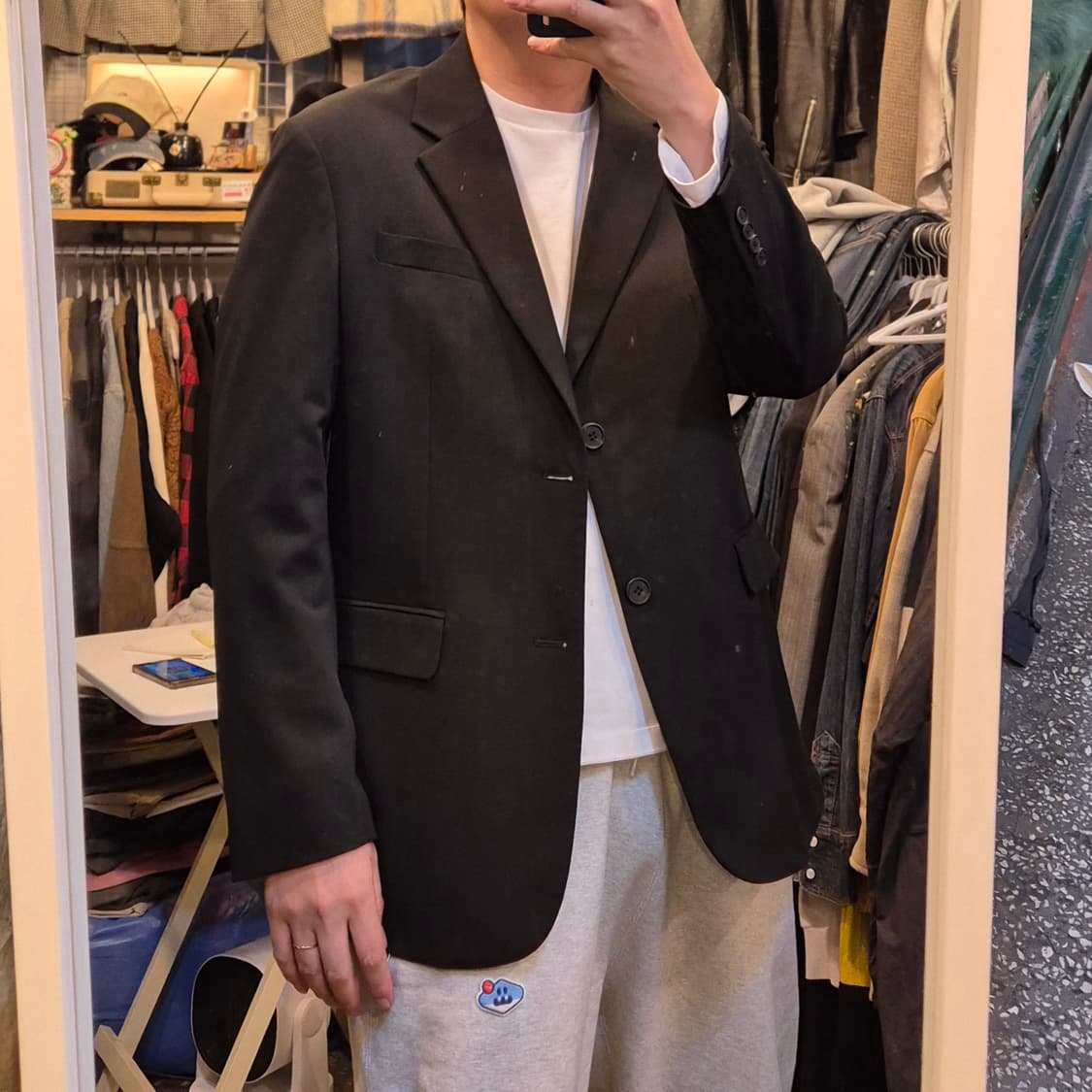 L~XL(착샷잇음) 무신사 블랙 블레이져  상품이미지4