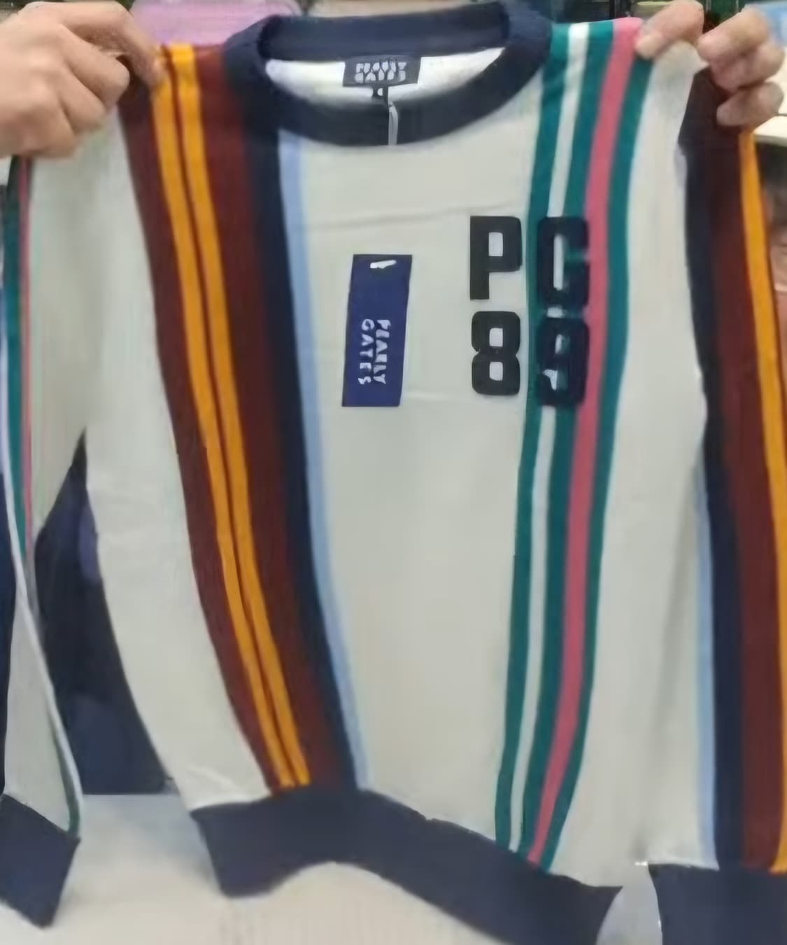 정품)파리게이츠남성 골프스트라이프로고니트새상품미개봉L(100) 상품이미지1