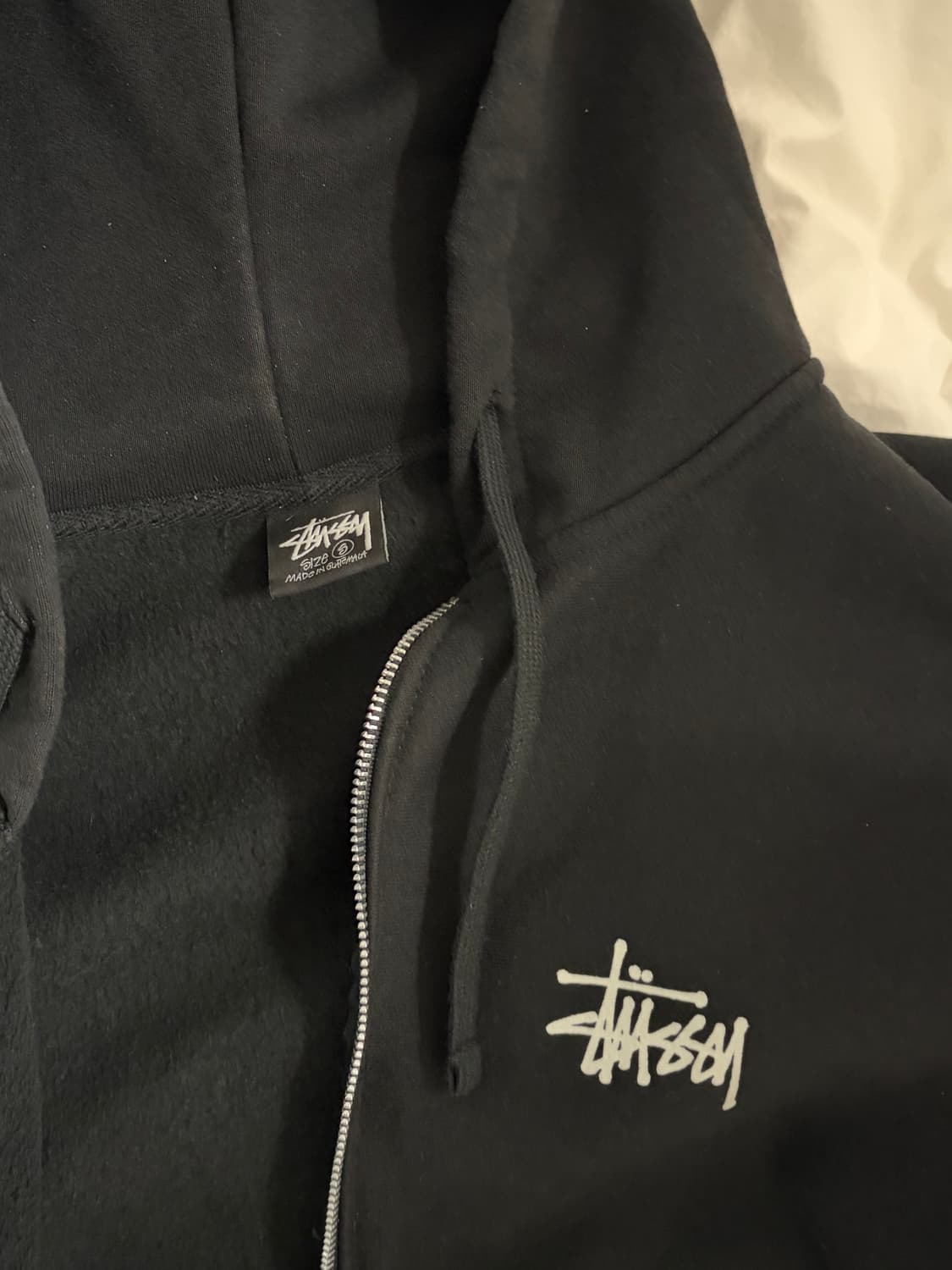 Stussy Basic Stussy Zip Hoodie Black  상품이미지3