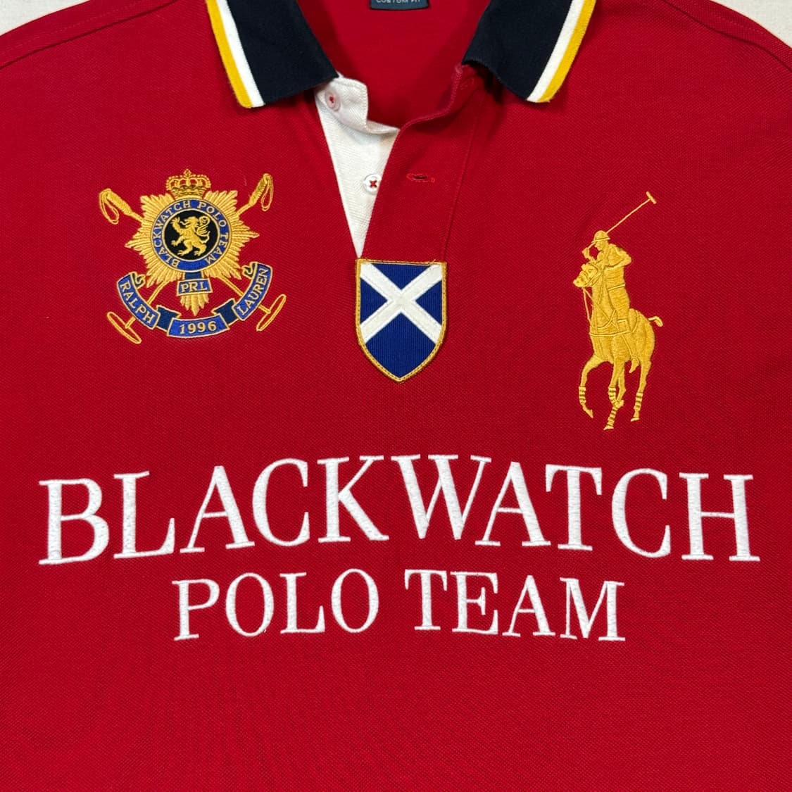 L) 폴로 랄프로렌 블랙와치 골드 빅포니 반팔 카라티 상품이미지4