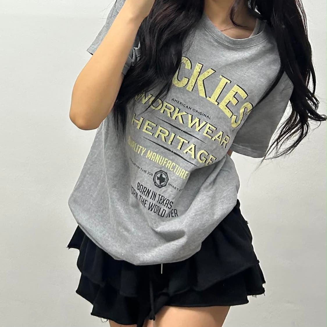 디키즈 워크웨어 헤리티지 그레이 반팔 티셔츠(L) 상품이미지2