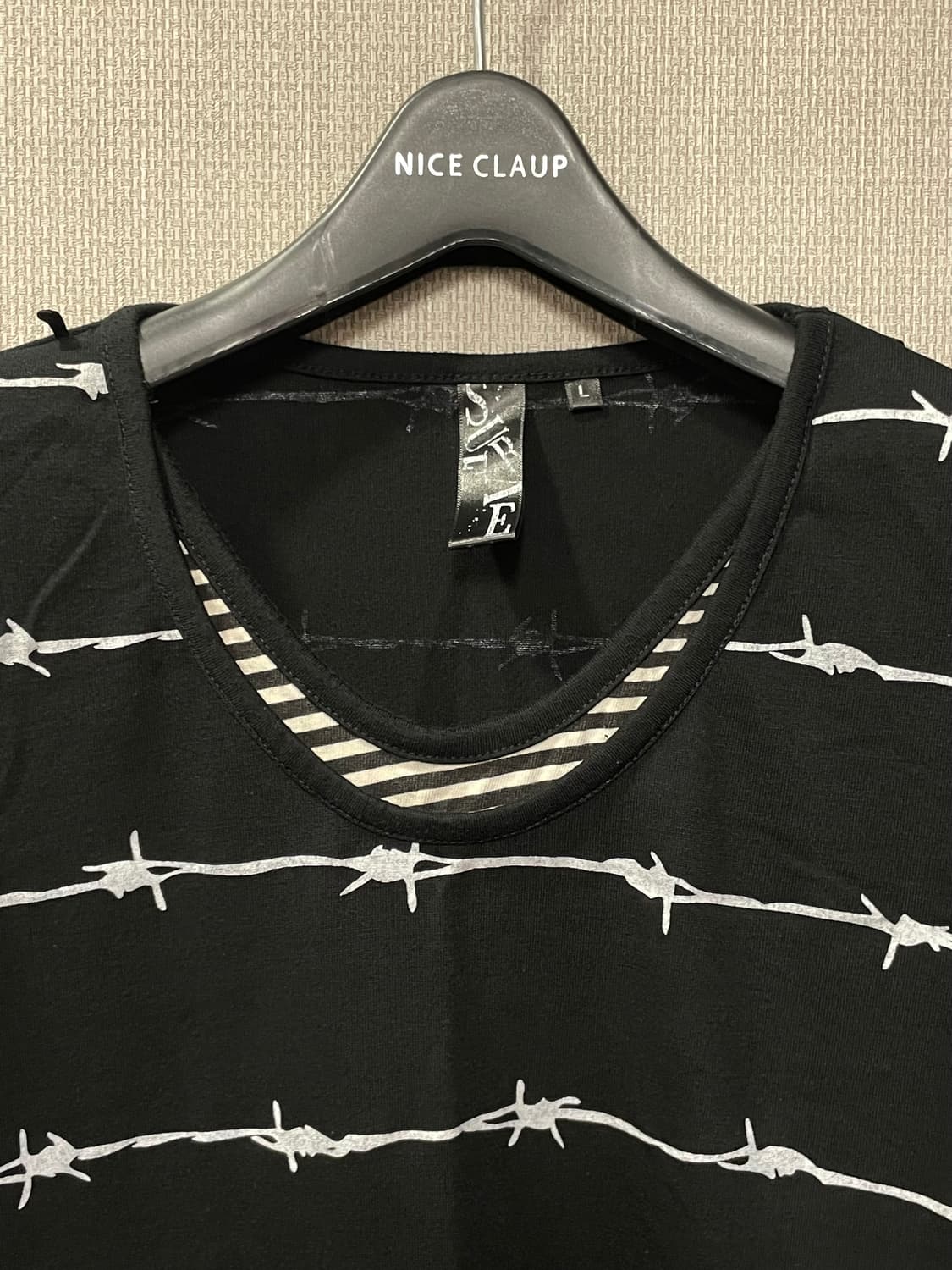 스트라이프 레이어드 반팔 탑 상품이미지2