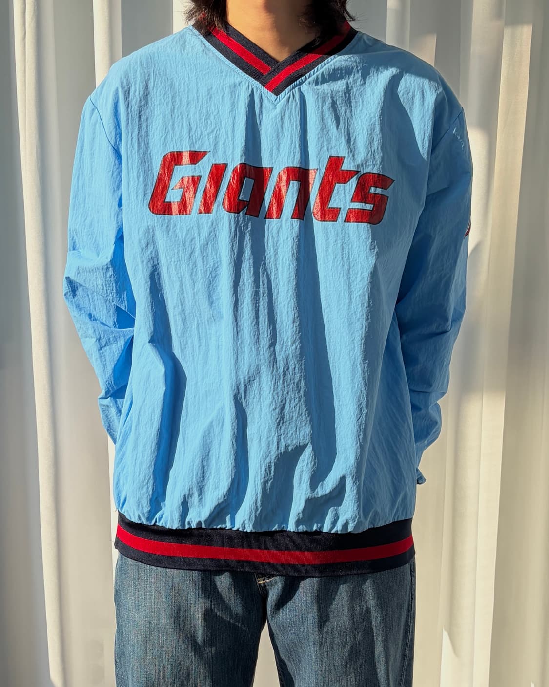 [2XL]롯데 자이언츠 바다 웜업 바람막이 상품이미지1