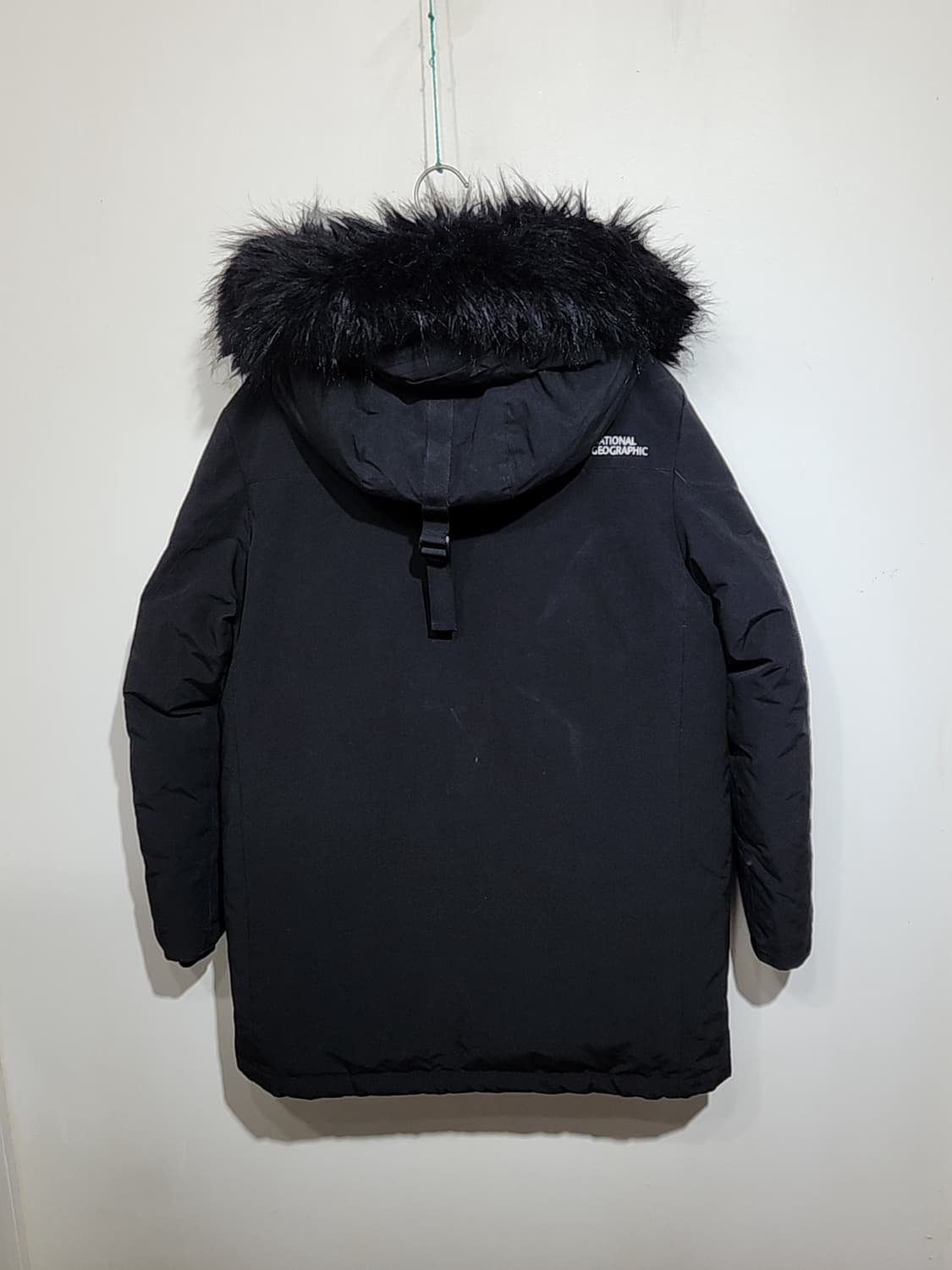 (M) 내셔널지오그래픽 다운자켓 블랙 오리털 와펜 패딩점퍼  상품이미지8