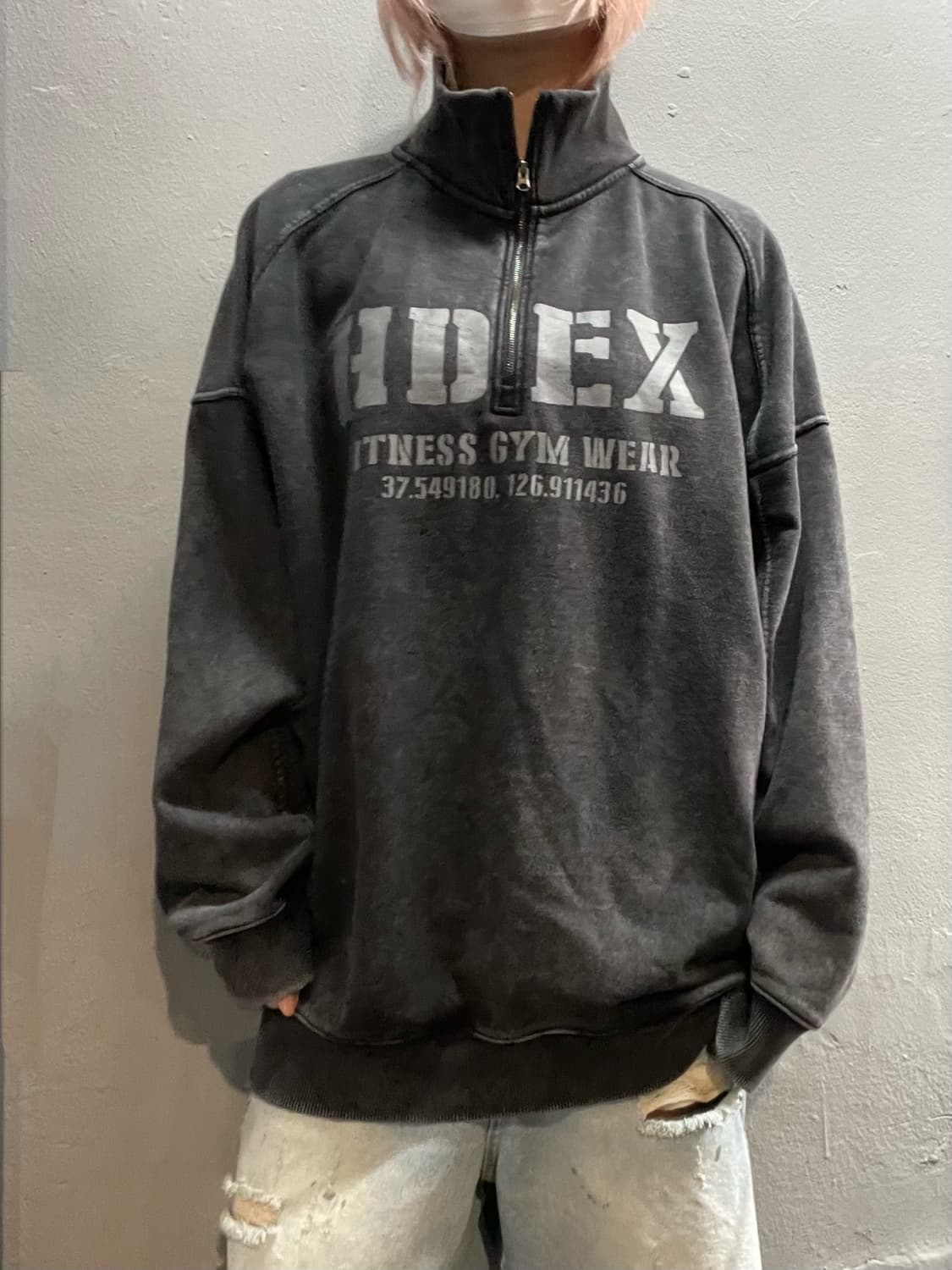 HDEX 하프넥 맨투맨 상품이미지1
