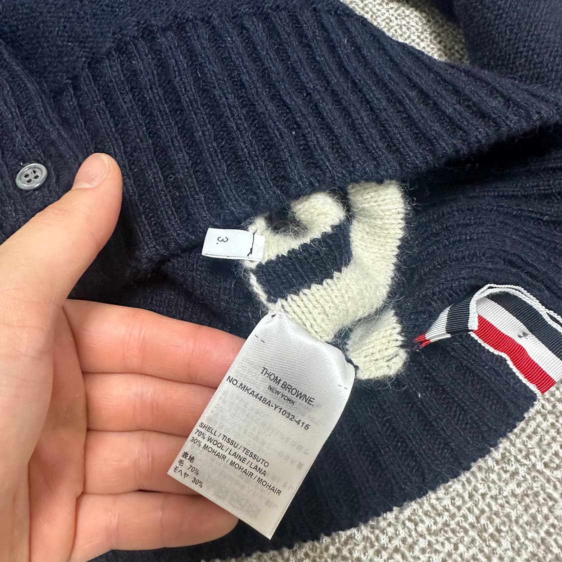 미시착 톰브라운 옆구리 사선니트 상품이미지6