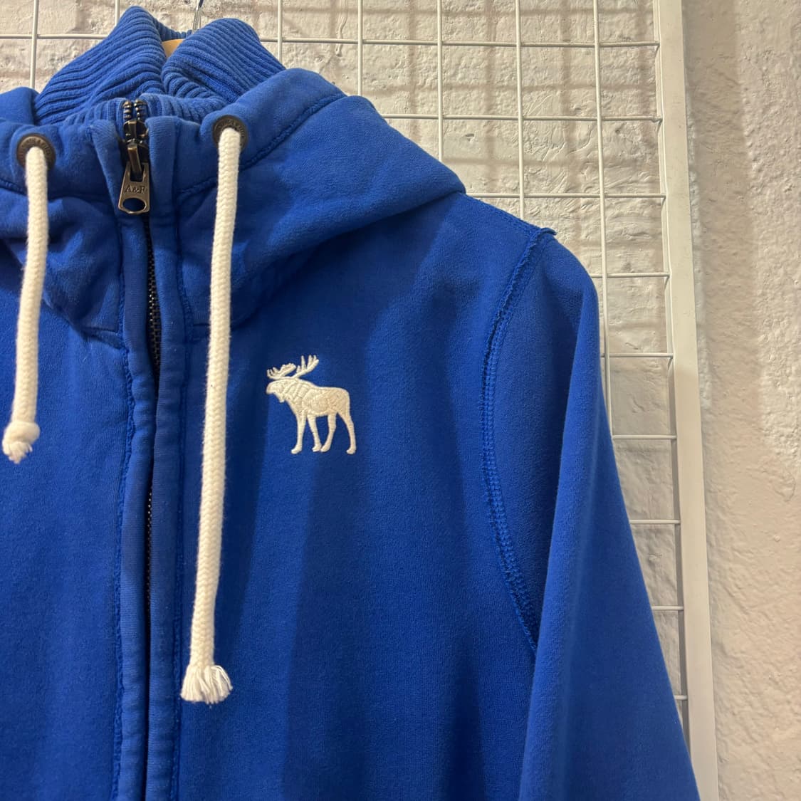 아베크롬비 y2k 빈티지 블루 헤비웨이트 후드집업 L 상품이미지5