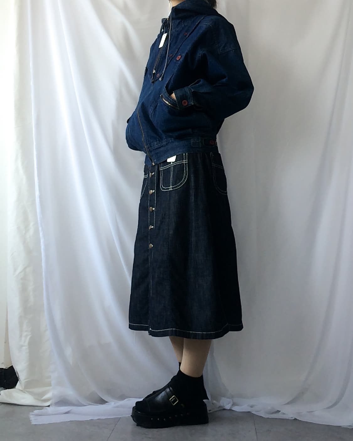 Stitch point midi skirt 상품이미지8
