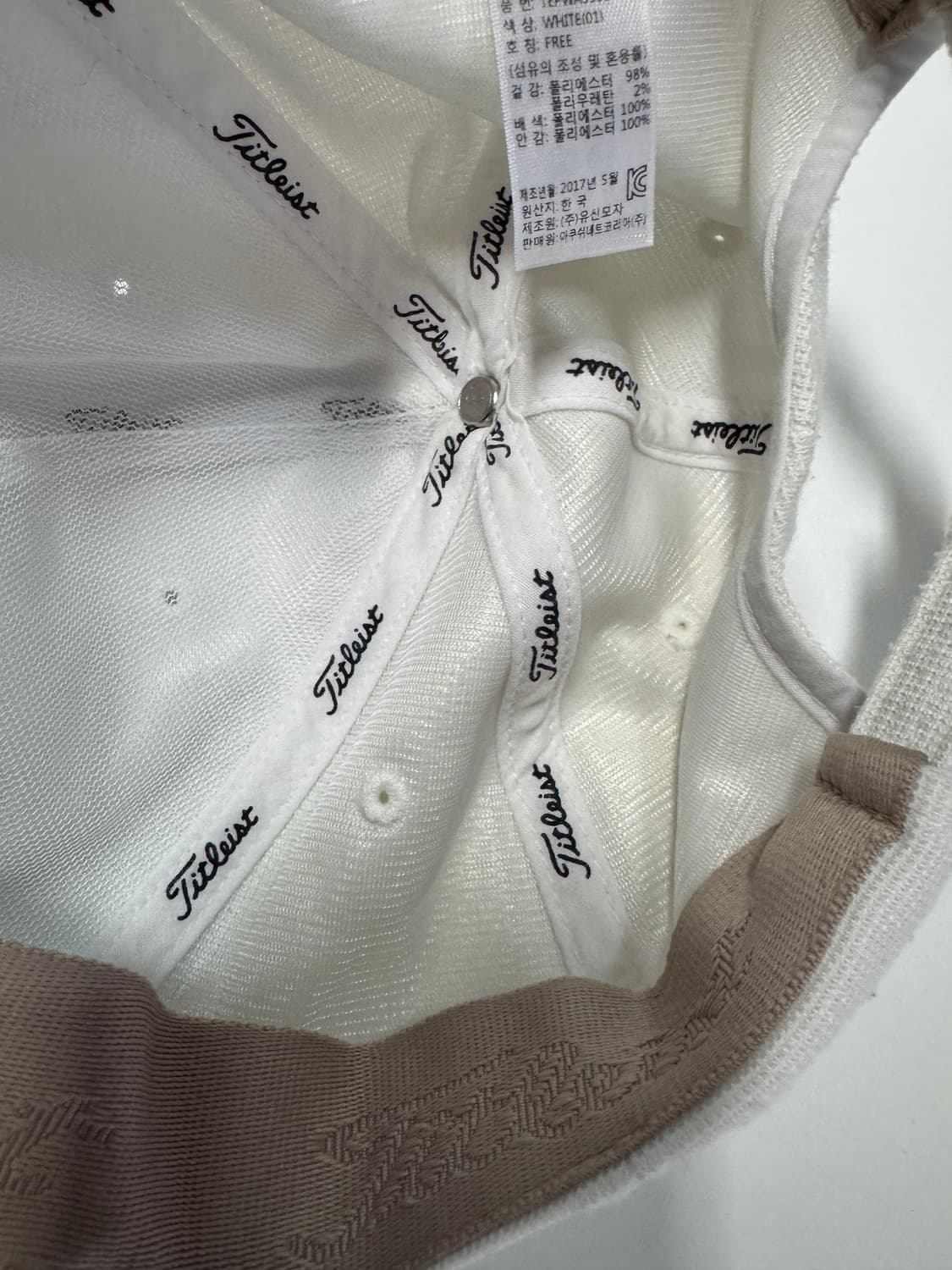 정품!! 타이틀리스트 골프 필드 화이트 모자 상품이미지4