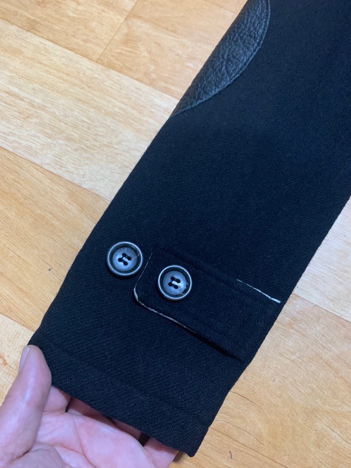 SUNDAY WORKS 선데이 워크 엔지니어드 코트(울/디테일-레더) 상품이미지2