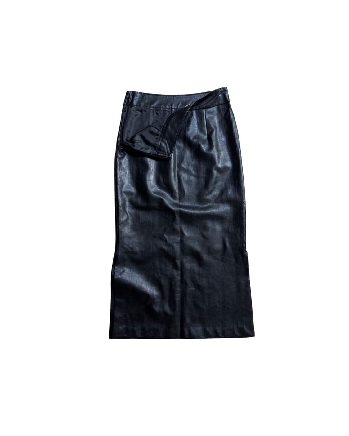 Black leather skirt 상품이미지2
