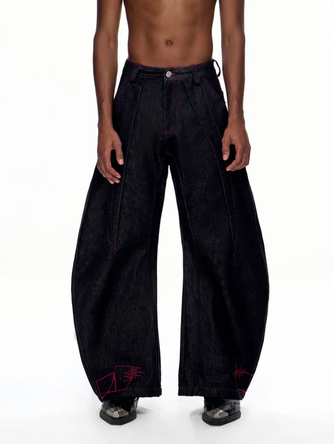 [새제품/L] emobrother 커브드 데님 상품이미지1