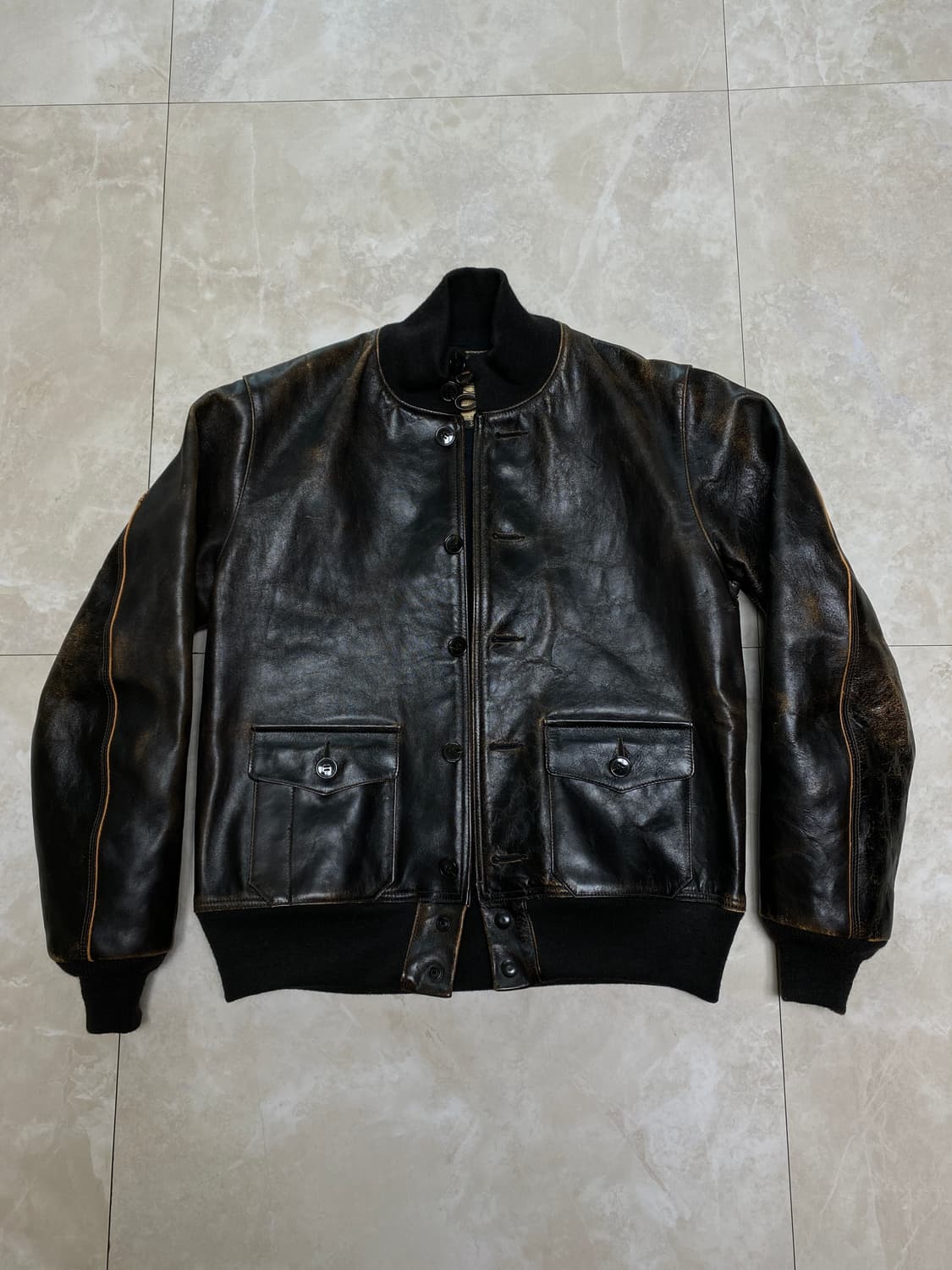 버즈릭슨 윌리엄깁슨 A-1 홀스하이드 레더 가죽 자켓 38 상품이미지2