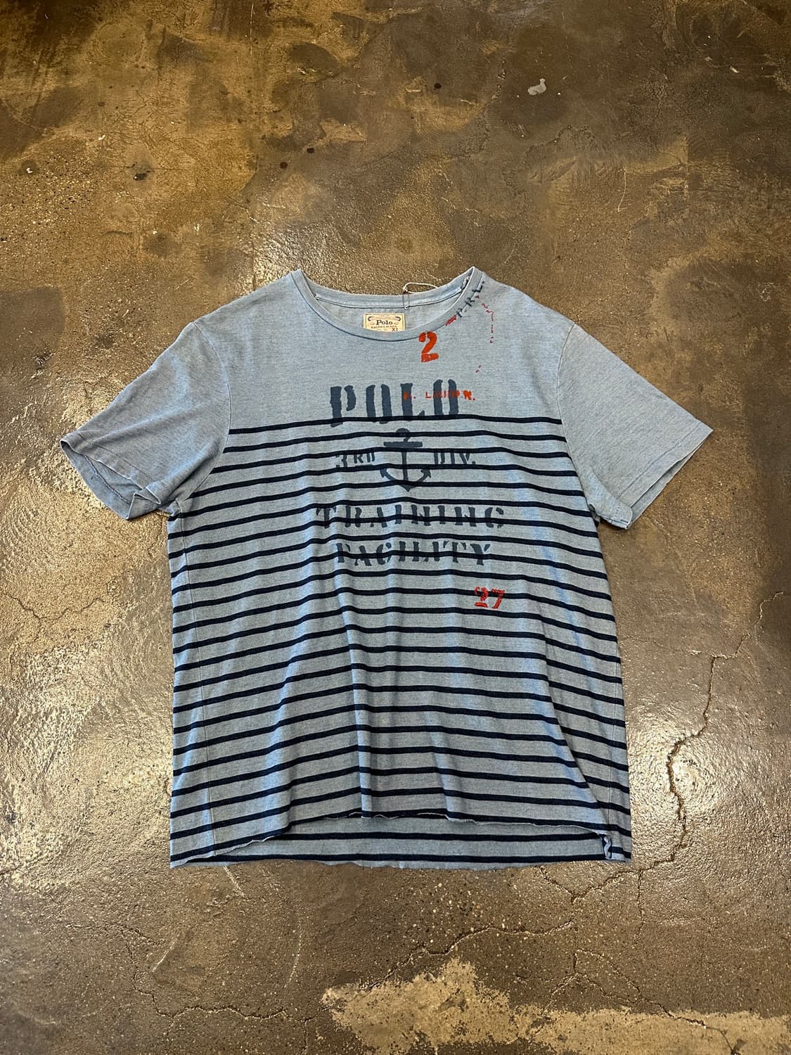 POLO Ralph Lauren 스트라이프 반팔티 XL 상품이미지1