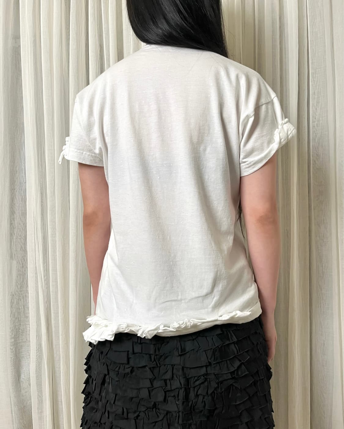 꼼데가르송 글리터 도트 러플 티셔츠 comme des garcons 상품이미지8