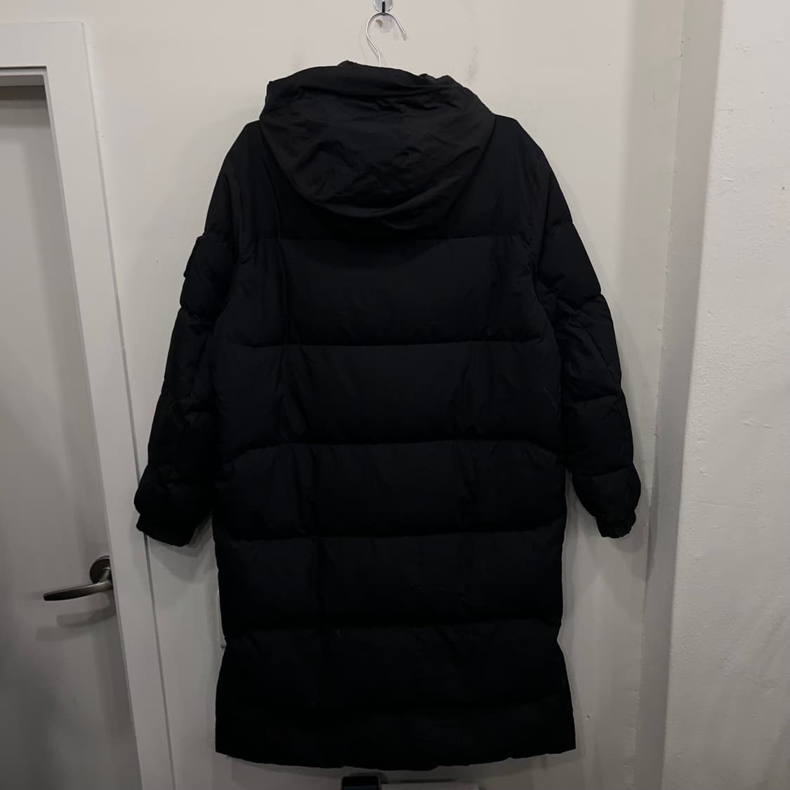 밀레 덕다운 벨크로와펜 무광 후드 롱패딩 상품이미지5