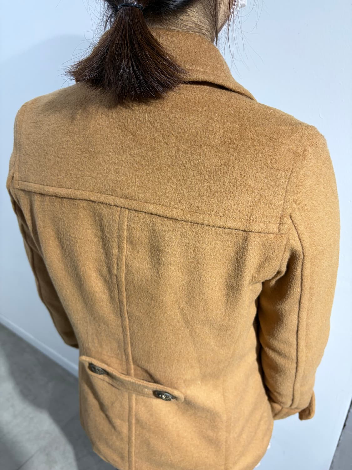 일본 빈티지 one way 모리걸 더블 버튼 카라 숏코트 상품이미지2