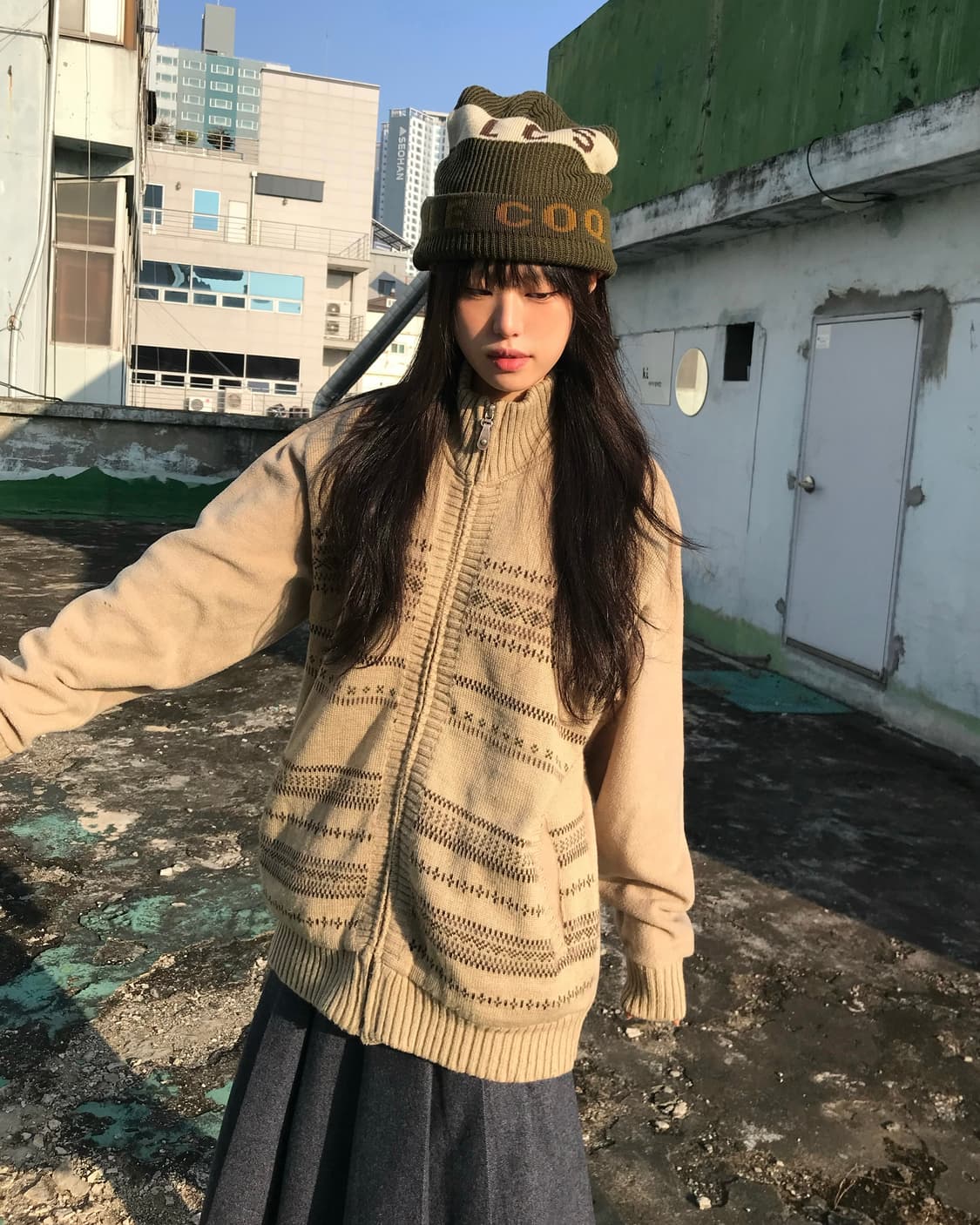 노르딕 니트 플리스 집업 상품이미지2