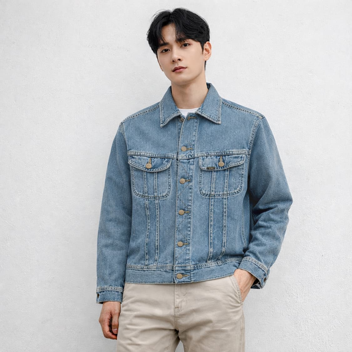 리(Lee) 오리지널 리벳 데님 자켓 중청 상품이미지1