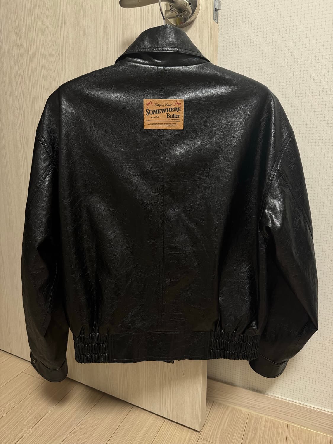 Devon leather blouson - Black 상품이미지4