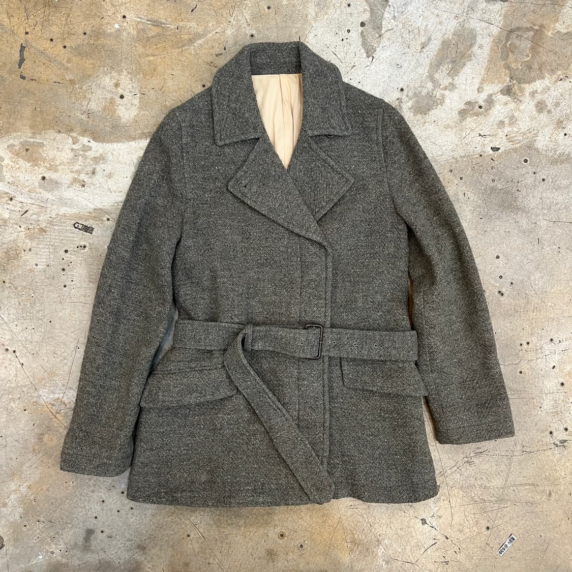 마가렛호웰 벨트 트위드 하프 코트 상품이미지1