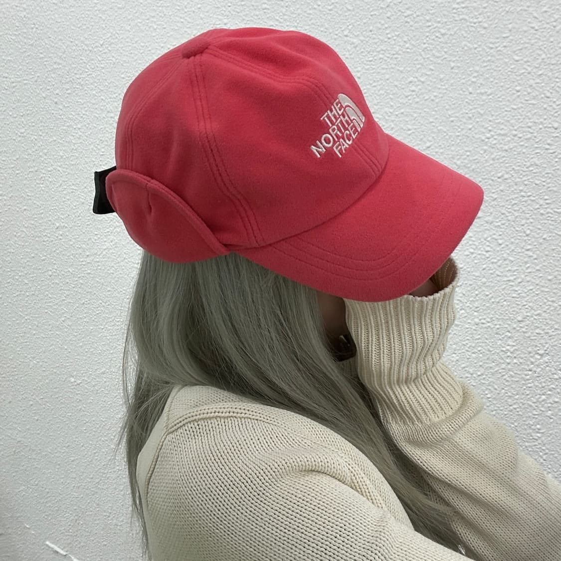 노스페이스 윈드스토퍼 핑크 귀돌이 플리스캡 상품이미지3