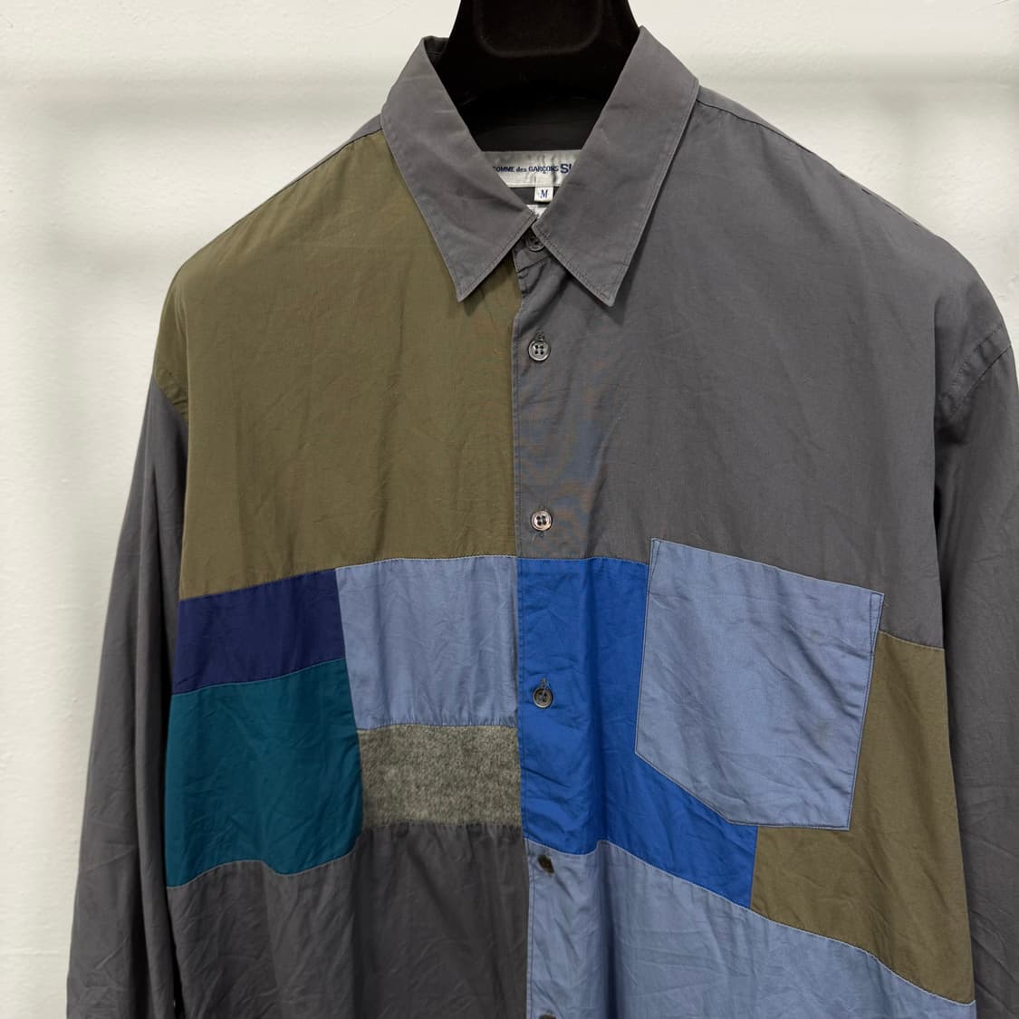 꼼데가르송 셔츠 컬러블록 패치워크 셔츠  상품이미지3