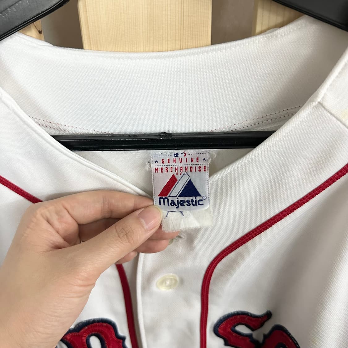 (L) MLB 마제스틱 보스턴 레드삭스 유니폼 반팔 티셔츠 상품이미지5