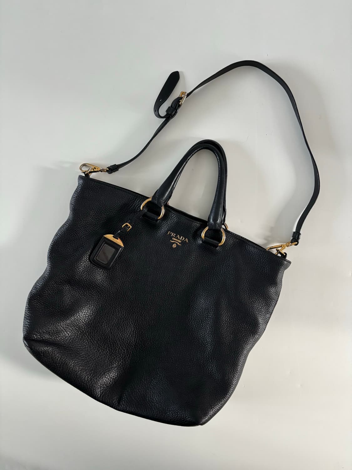 Prada 프라다 비텔로 다이노 블랙 토트백 상품이미지4