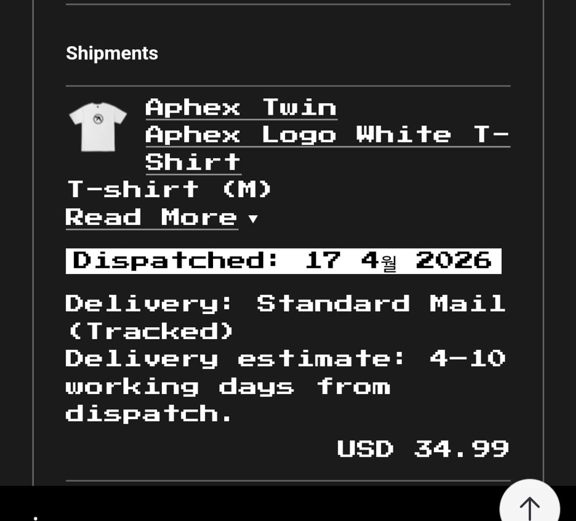 Aphex Twin 티셔츠 상품이미지2