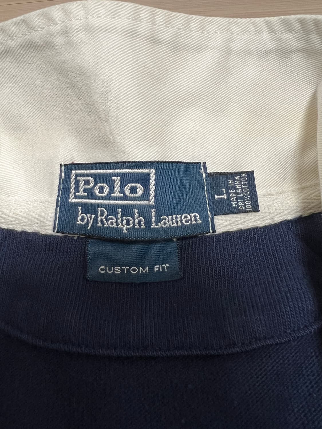 폴로 랄프로렌 럭비티 셔츠 네이비 / 커스텀핏 L 상품이미지9