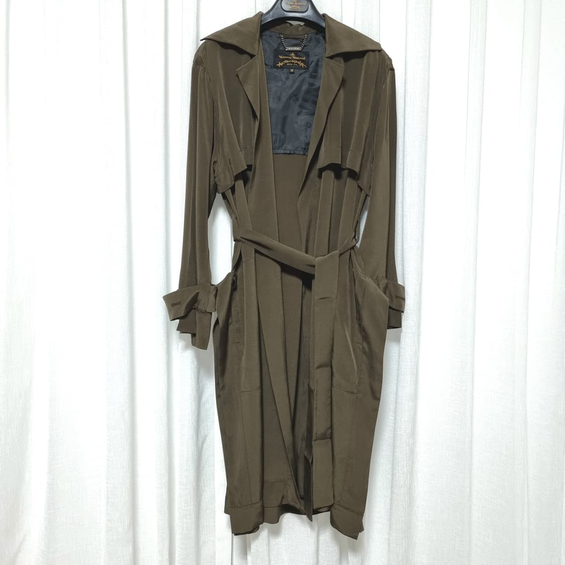 비비안웨스트우드 앵글로매니아 실크100% 트렌치코트 (표기38) 새상품 상품이미지1