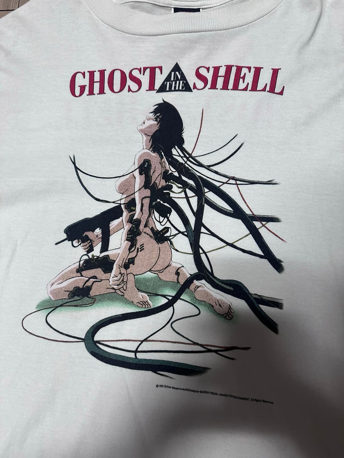 세인트 마이클 x 고스트 인 더 쉘 숏슬리브 티셔츠 화이트 상품이미지2