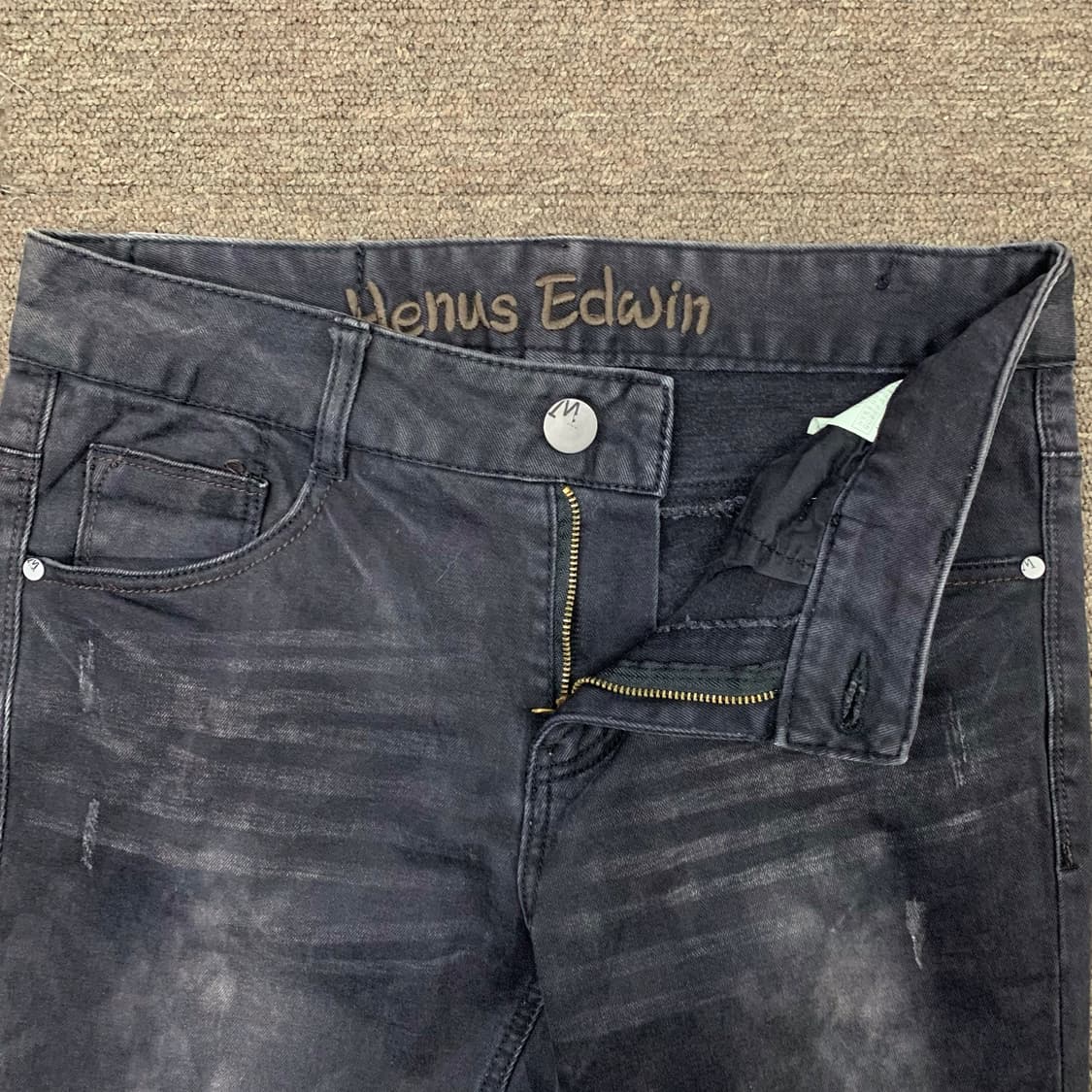 [31] 헨어스 에드윈 더티워싱 슬림핏 데님팬츠 상품이미지4