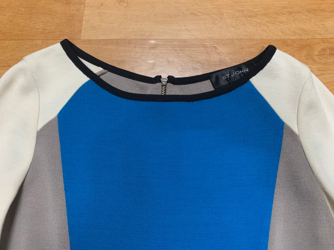 ST.JOHN 센존 밀라노 컬러블록 니트 드레스(4 사이즈) 상품이미지6