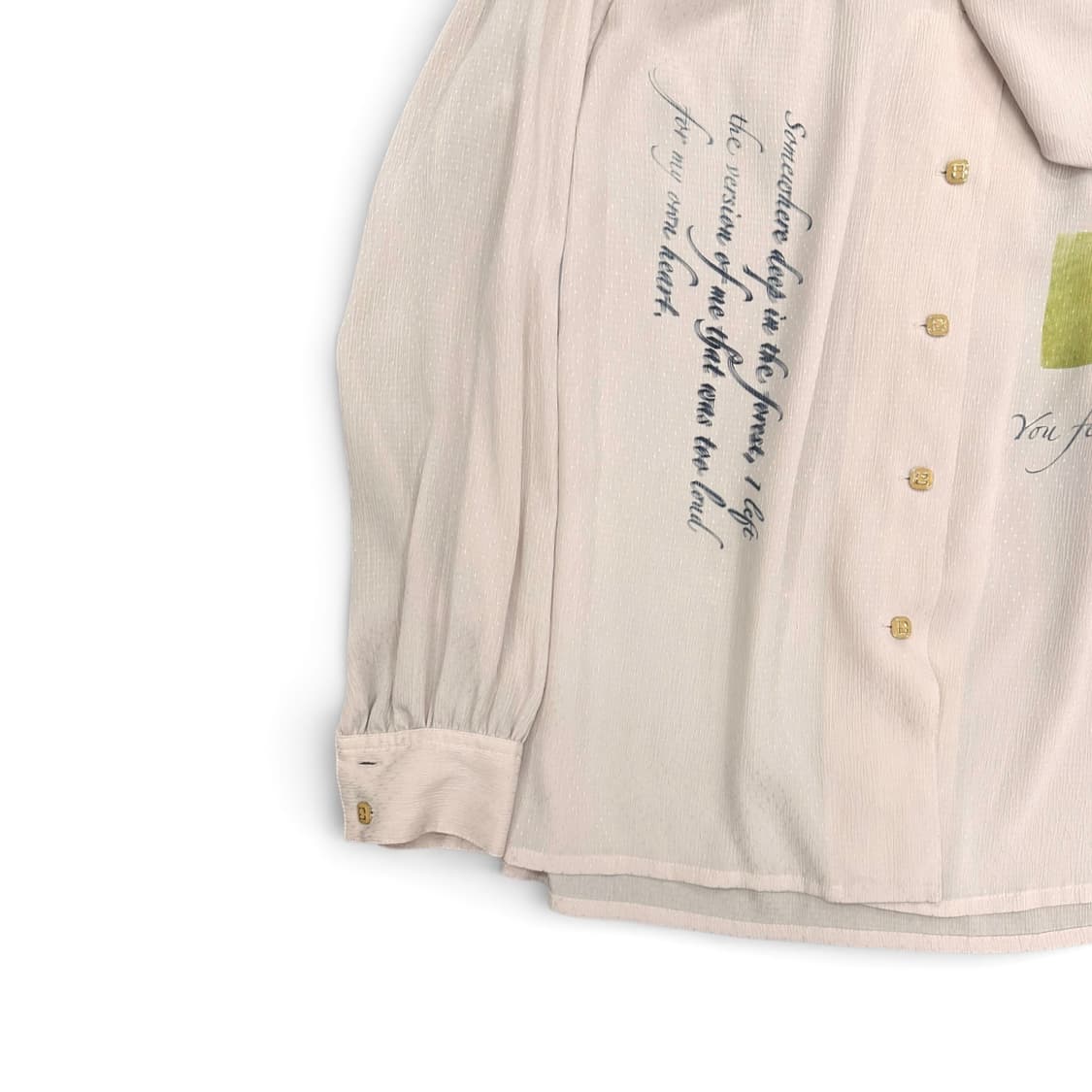 Lettering See Through Muffler Shirt 상품이미지6