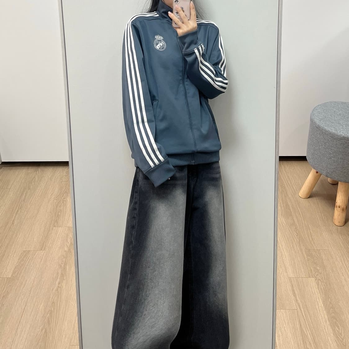 아디다스 레알 마드리드 그레이 트랙탑 져지 상품이미지1