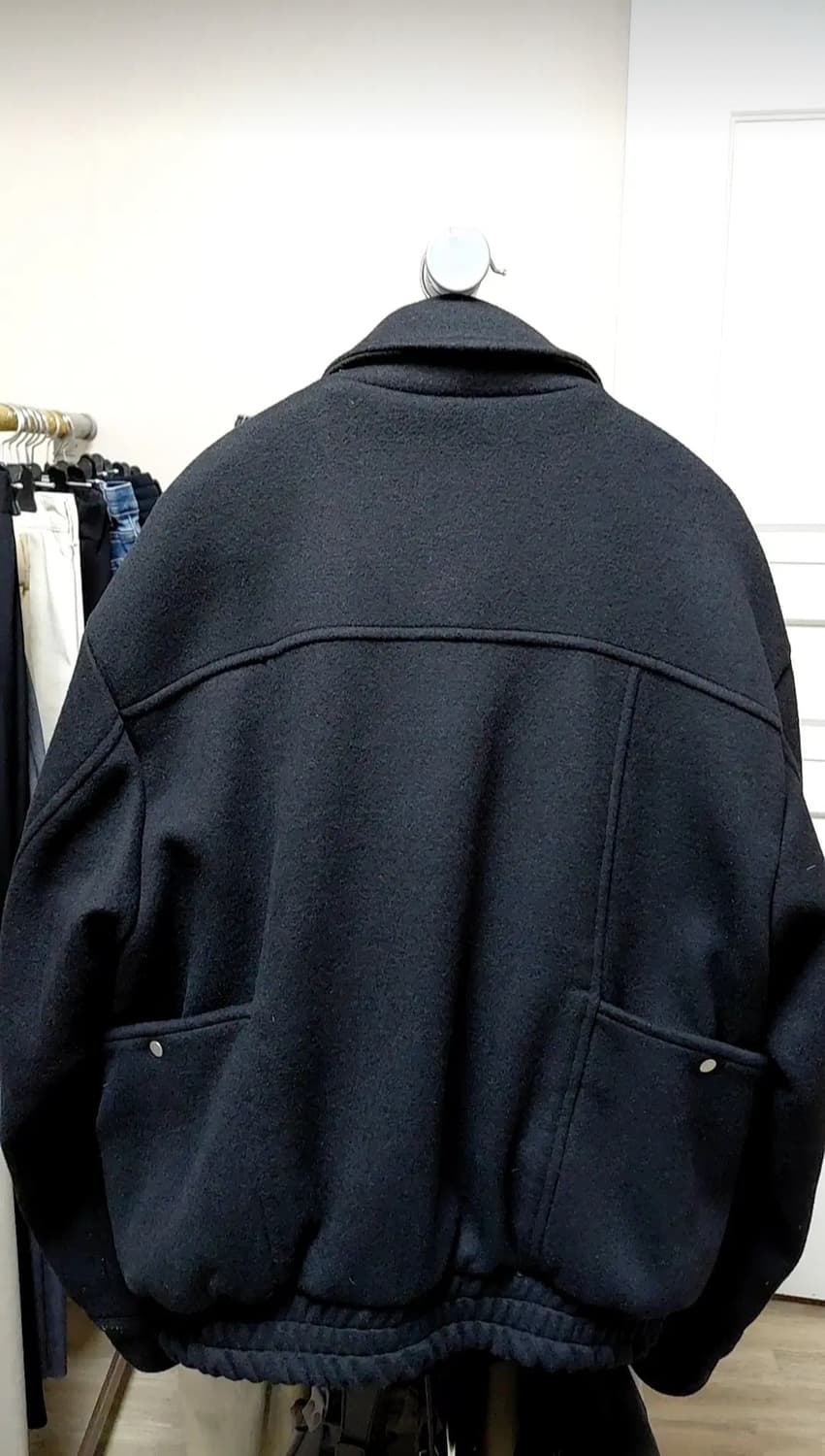 인템포무드 오프닝 포켓 블루종 자켓 블랙 L 상품이미지3