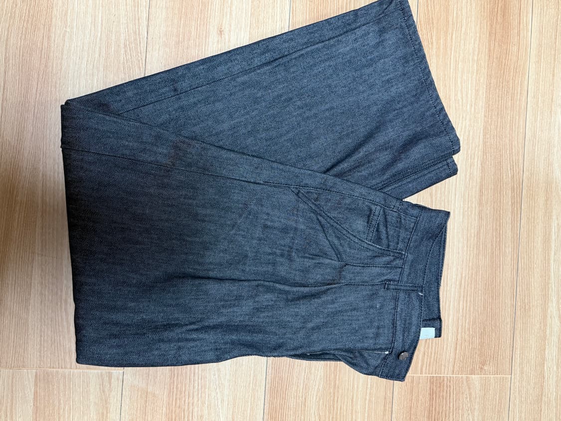 [L +3] 포트너스 투 턱 와이드 블랙 진 상품이미지3