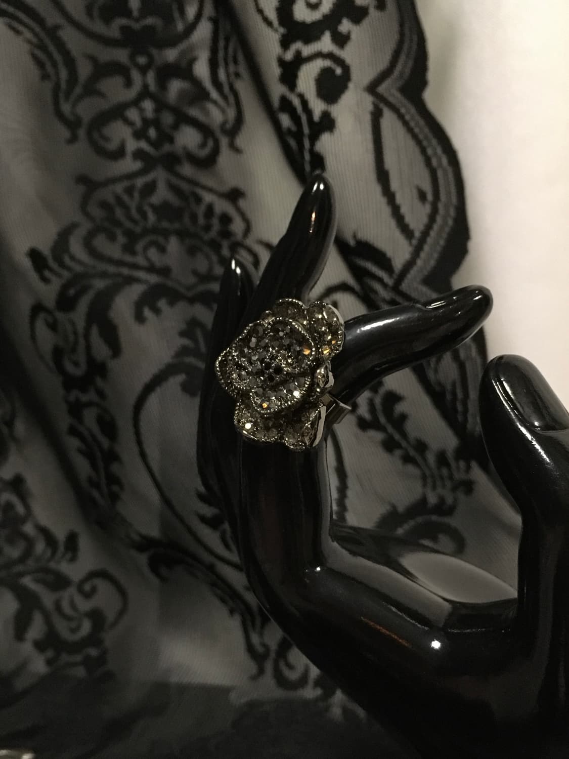 Vintage 핀터레스트 빅 로즈 장미 팬던트 링 반지 상품이미지3