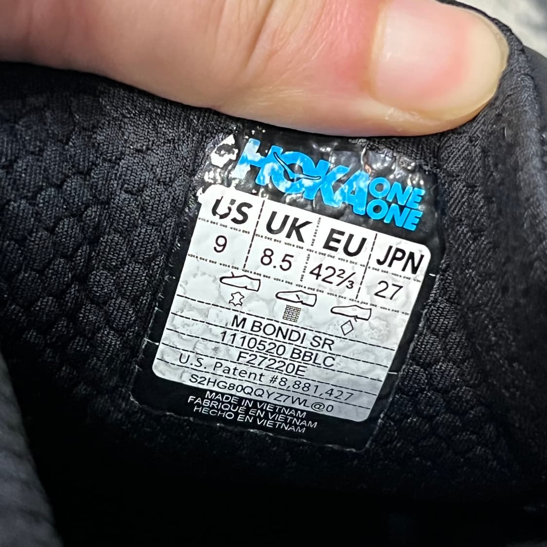 HOKA 호카오네오네 본디 SR 블랙 상품이미지6