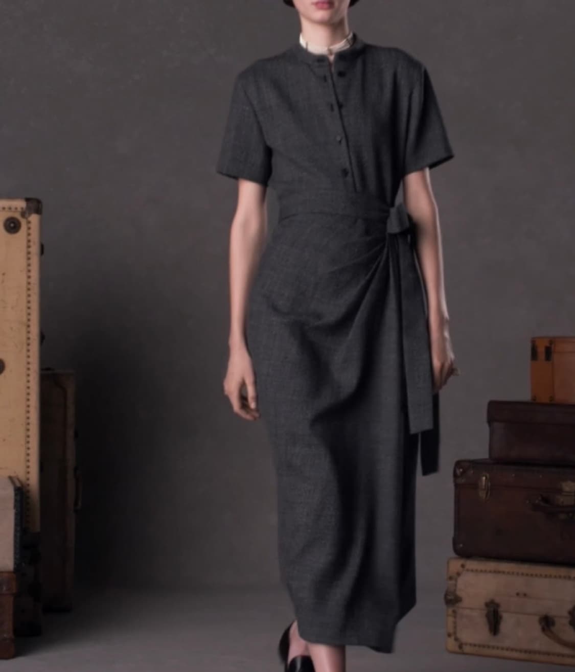 디올 드레이프 롱 원피스40 상품이미지3