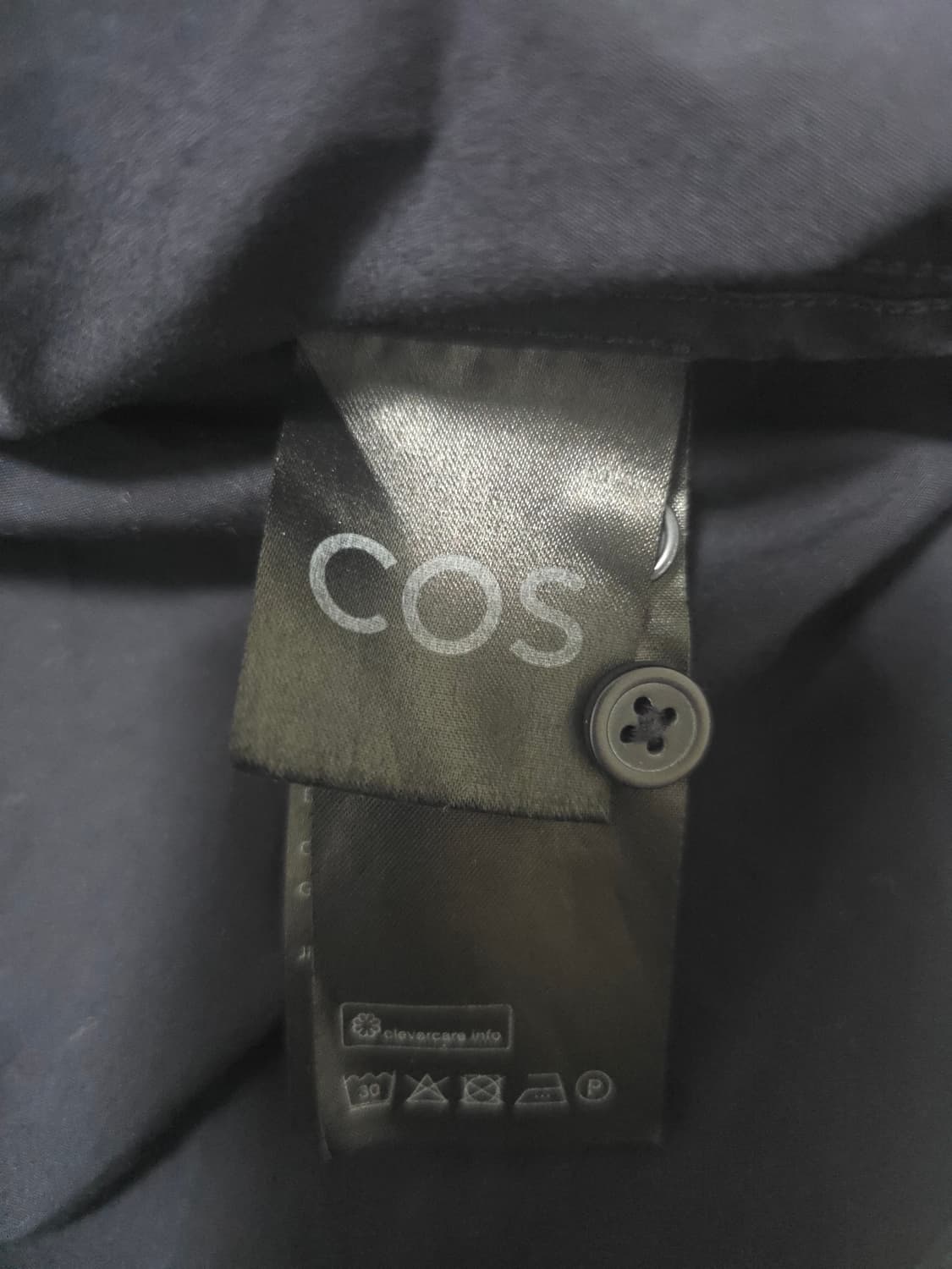 코스 COS 네이비 크롭 코튼 셔츠 38 상품이미지4