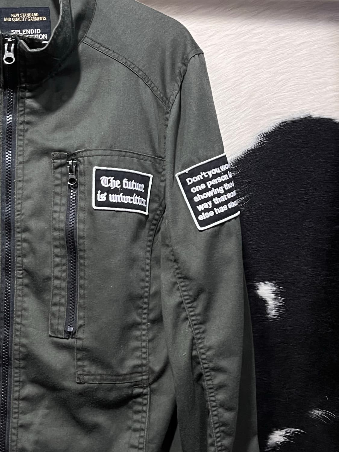 Y2K 무드 카키 자켓 상품이미지4