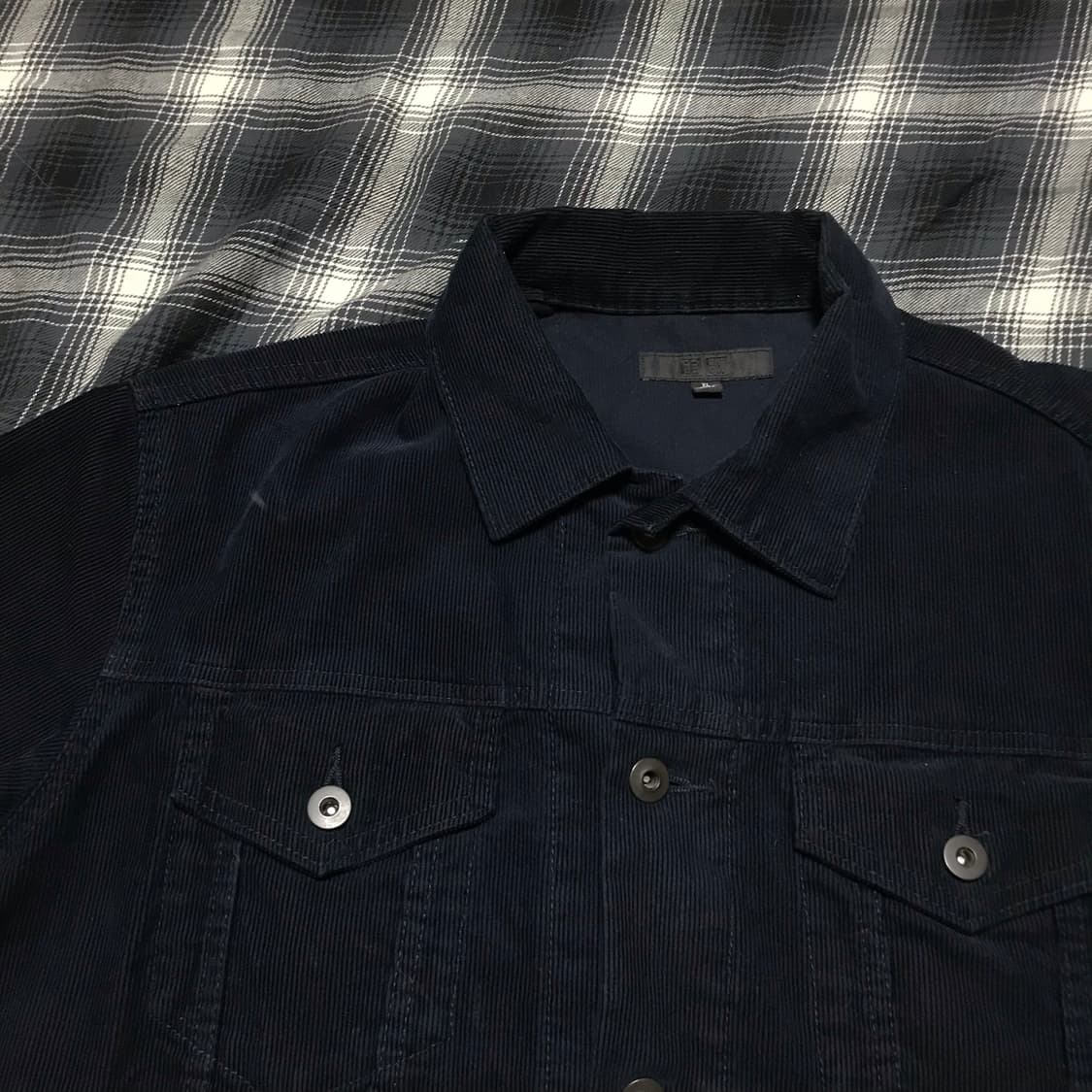 일본판 유니클로 코듀로이 네이비 트러커 자켓 xl 상품이미지2