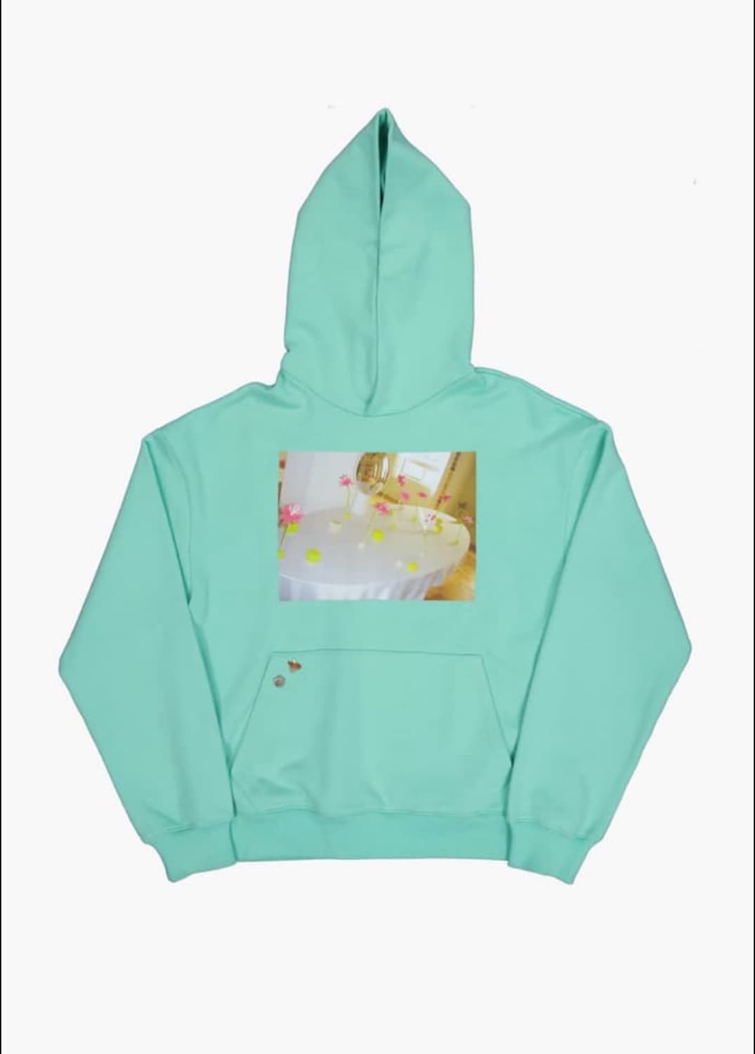 (모카착용) 나비버스 가든후드 민트 후드티 상품이미지1