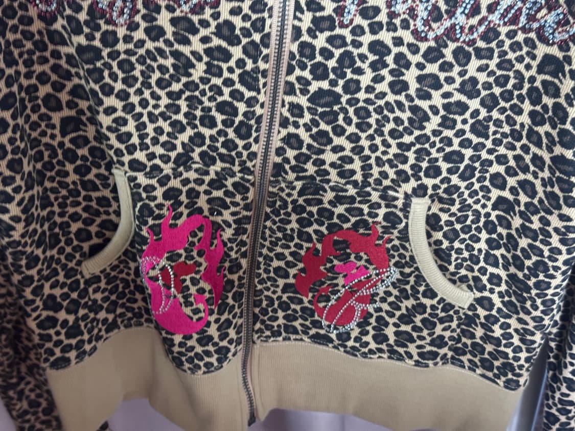 플리즈노팔로우 레오파드 집업 상품이미지3