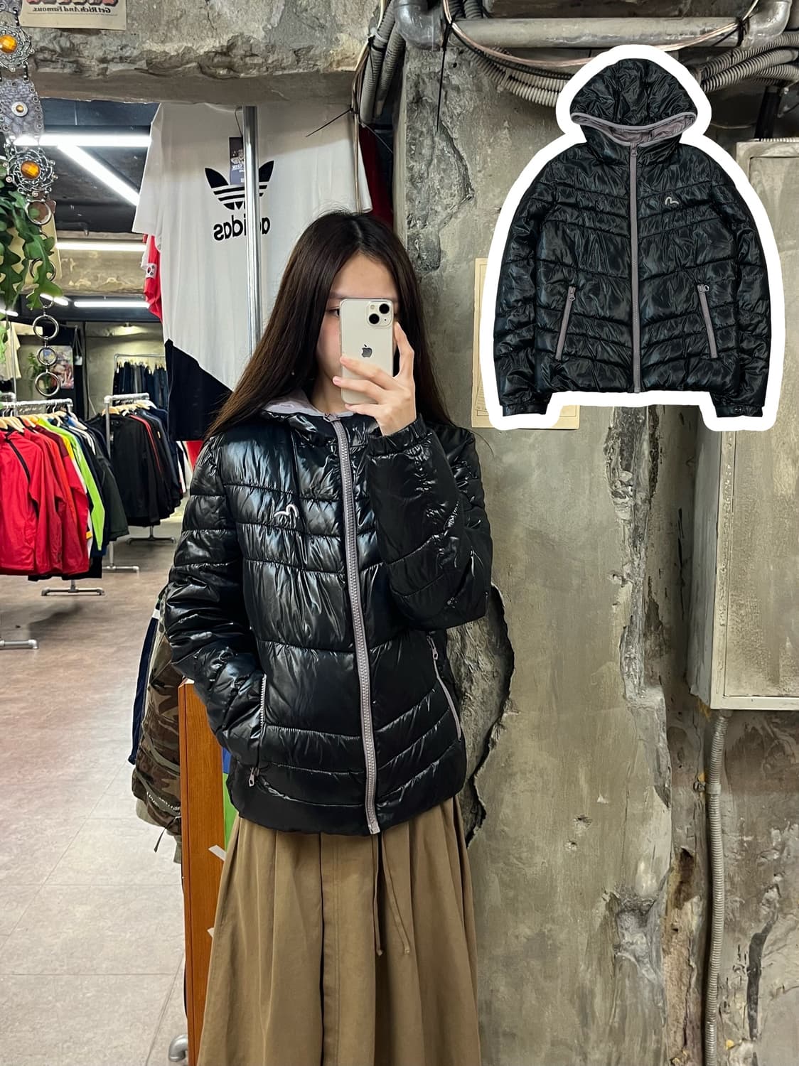 에비수 패딩 블랙 L #csz1479 상품이미지1